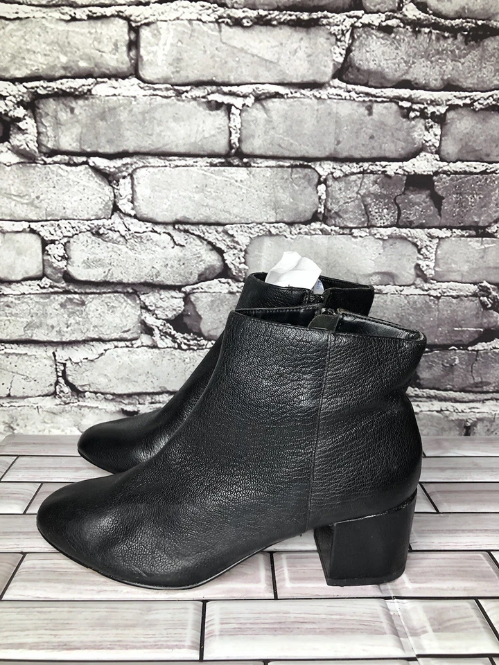 Banana Republic Botines Botas Mujer Cuero Negro Cremallera Lateral Talla 6M US/36.5EU Foto 2 de 4