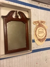CONCORD DOLLHOUSE MINI MUSEUM ORNATE BURGUNDY FEDERAL MIRROR #4184, NICE, NIB!!