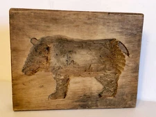 Antique Vintage PRIMITIVE FOLK ART HAND CARVED WOOD SPRINGERLE MOLD