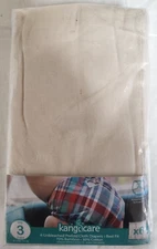 Kanga Care Reusable Unbleached 70% Bamboo 30% Cotton Prefold Cloth Diap r- Qty 6