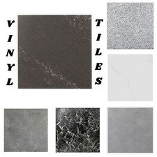 Vinyl Self Adhesive Tiles Slate Grey Marble Wood Kitchen Bathroom Floor Tiles