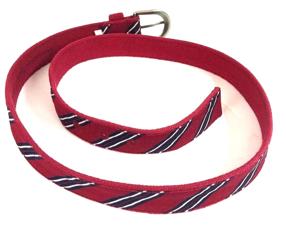 Cinturón de algodón a rayas rojo azul AMERICAN EAGLE OUTFITTERS para mujer talla M cintura 29-31 Foto 2 de 4