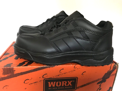 Worx By Red Wing Women Size 9.5WW Work Safety Shoes Black Steel