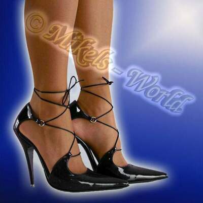 High Heels - Elegant Gothic Black Ewa Paint - Size 35-42