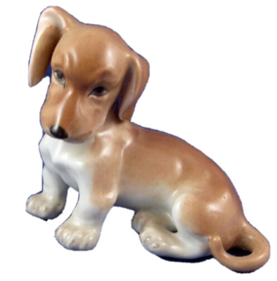Frühe 20thC Augarten Porzellan Dachshund Figur Porzellan Hund Wien Dackel