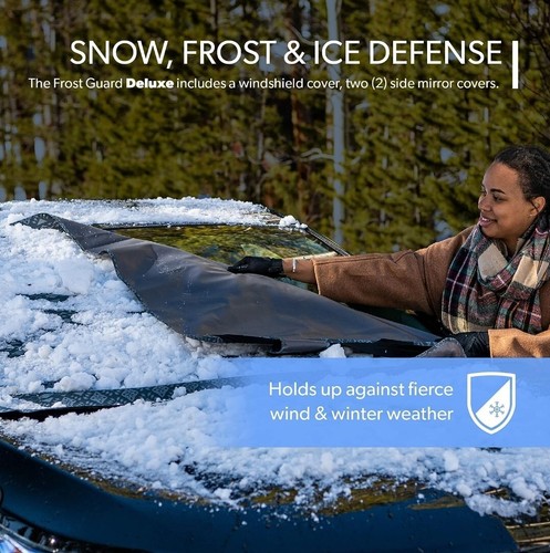 Frostguard Deluxe Car Windshield Cover for Ice & Snow - Wiper + Side Mirror - Picture 3 of 9