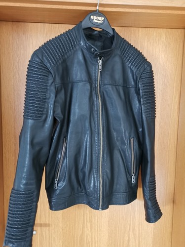 Jack & Jones Lederjacke schwarz Herren Größe M Jacke - Bild 6 von 6