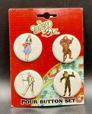 Ata-Boy The Wizard of Oz 4 Pinback Button Set, RARE HTF.