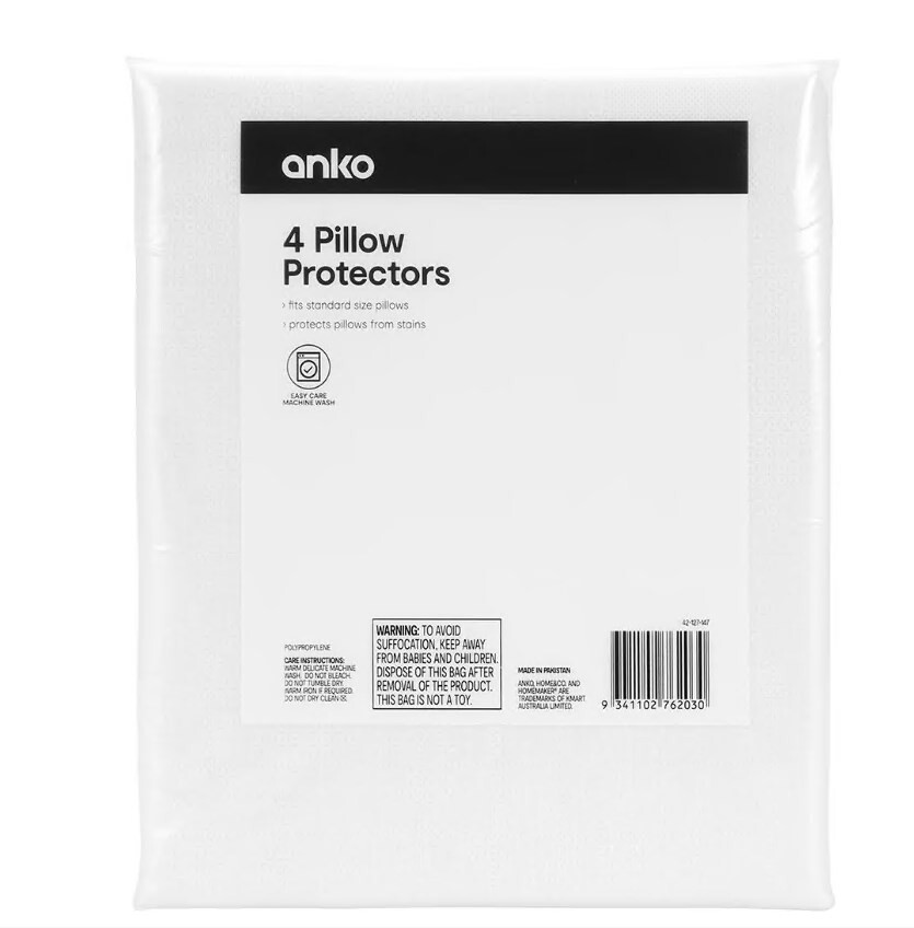 Pillow Protectors Set Of 4 Fits Standard Pillows Protects Pillow From