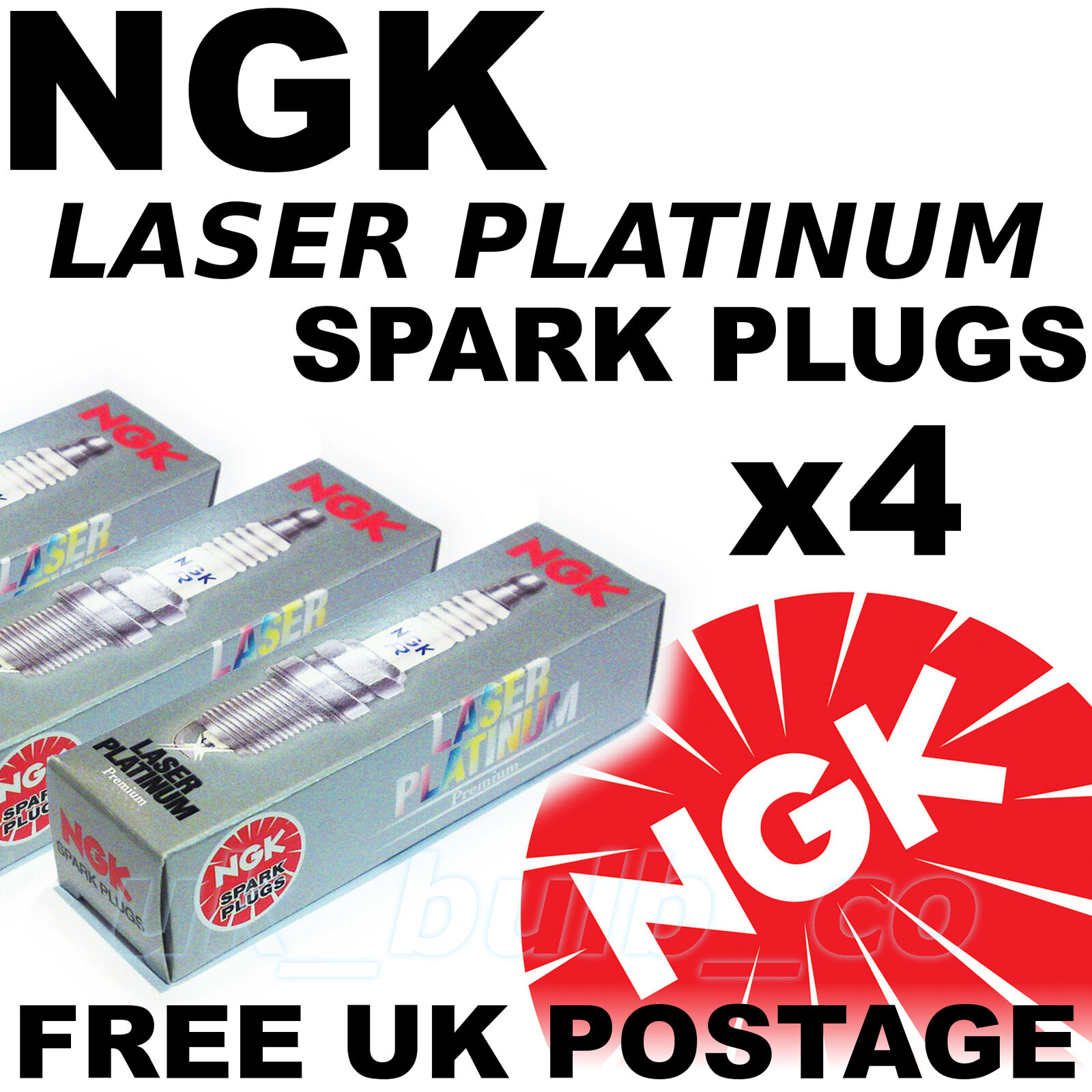 4x NGK Laser Platinum SPARK PLUGS For Ford PUMA 1.7 lt MHA ZETEC S 97- No. 5055