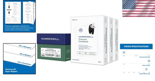 Umweltfreundlicher 110 Pfund weißer Karton, 600 Blatt, perfekt für Geschäft & Handwerk - Bild 2 von 9
