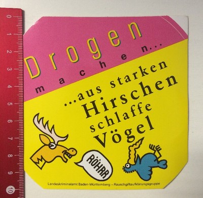 Drug Stickers/Decals Make Strong Deer Sagging Birds (070316100)
