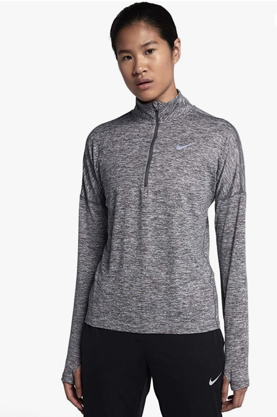 Nike Women Dri Fit Long Sleeve Running Shirt Small Gem