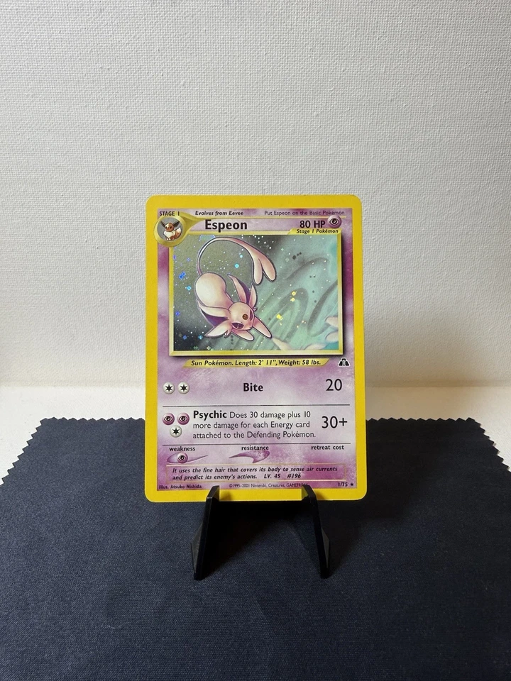 Pokemon TCG: 2001 Neo Discovery Unlimited Espeon 1/75 Holo Rare LP+ - Image 2 of 4