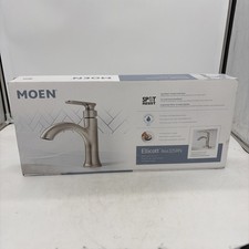 Moen Ellicott Single Handle Bathroom Faucet Brushed Nickel Finish NOB