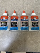 Elmer's Glue Liquid School Glue Clear Washable 5oz, 4 Pack 