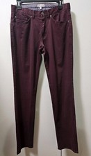 PETER MILLAR CROWN Ultimate Sateen Five Pocket Pant Size Men Size 30x32 BORDEAUX