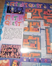 VINTAGE 1989 Nintendo NES Fester's Quest Batman 89 16x19" Folded Poster Nintendo