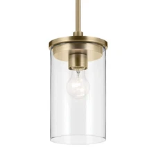 Kichler 43996 Crosby 6"W Mini Pendant - Brass