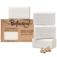 Australian Botanical Soap 6.5 OZ Pack of 4, Goat Milk Ounce Pack 4 