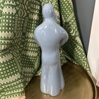 Haeger Embracing Couple with Baby Child Blue Art Pottery Glossy 15” Tall — photo 3