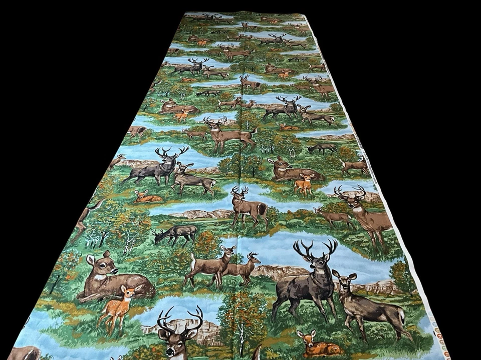 Blank Textiles Cotton Fabric Pattern #6042 Deer in Forest Setting 2 Yards x 44" - Image 2 of 4