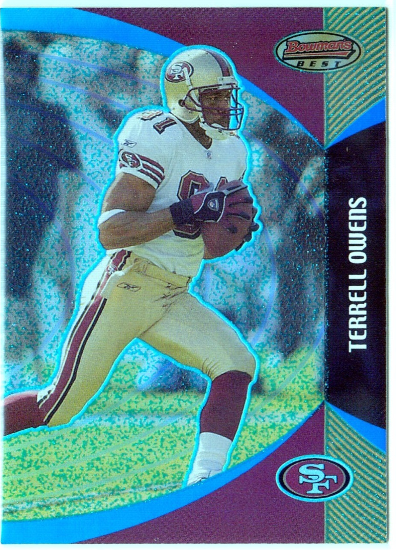 2003 Bowman's Best Blue parallel Terrell Owens #025/499  *SAN FRANCISCO 49ERS*