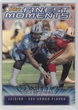 2000 Topps Finest Finest Moments Refractor Bruce Matthews #FM22 HOF 0q3