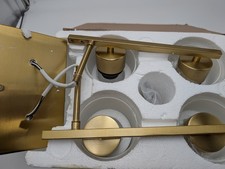 4-Light Bathroom Light Fixtures, Brushed Gold Vanity Light Scratch Dent