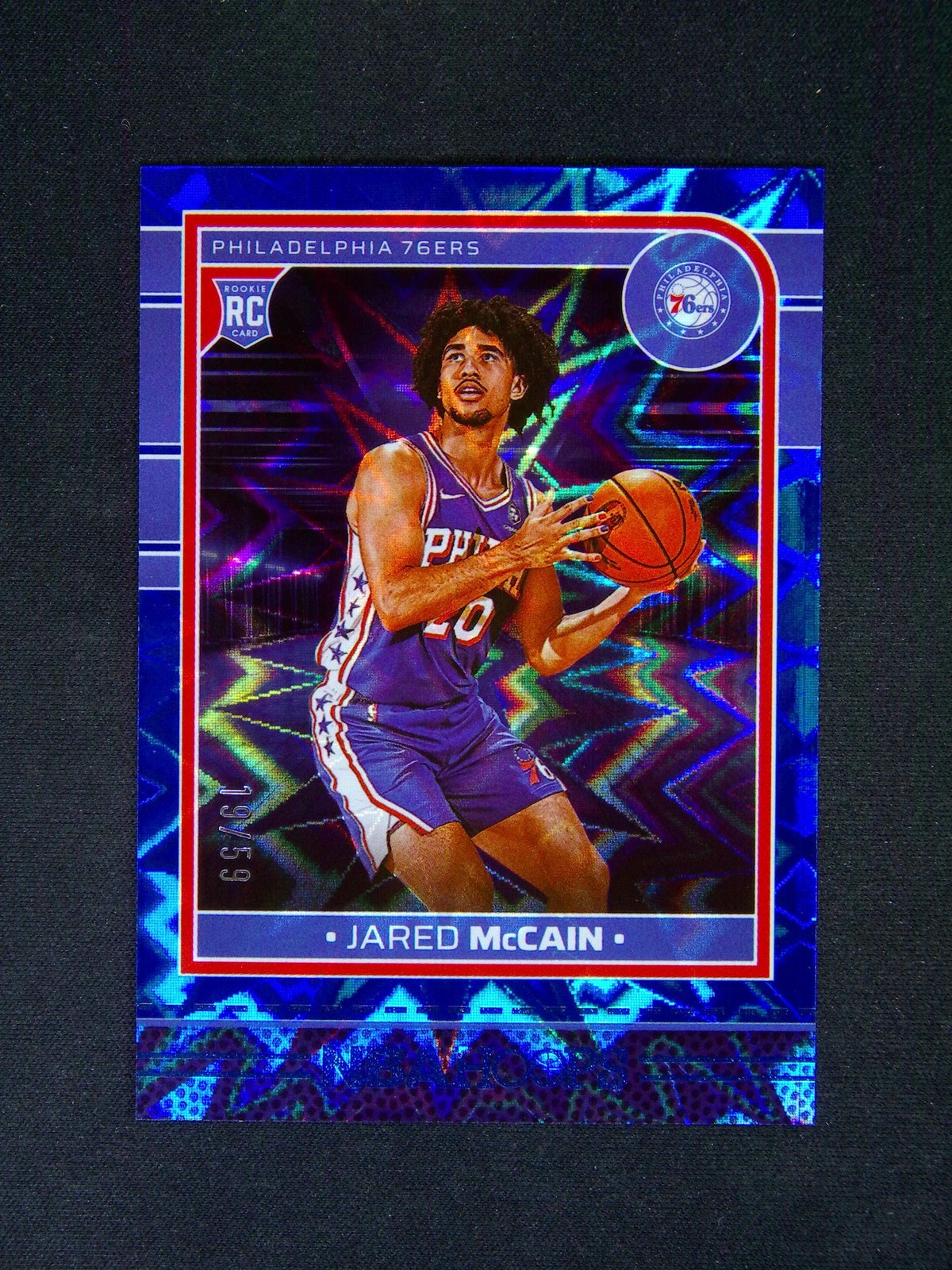 2024-25 Panini Hoops Jared McCain #246 RC Rookie Blue Explosion /59