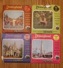 Vintage 1956 Disneyland View-Master Packets Lot of 4 COMPLETE Reels Sawyer  s