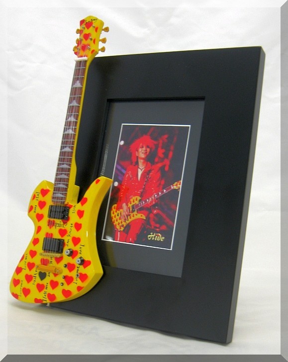 X-Japan HIDE Miniature Guitar Fernandes Pciture Frame | eBay
