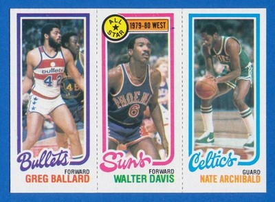 1980-81 Topps SET BREAK #33 4 245 Ballard Walter Davis Nate Tiny Archibald HOF