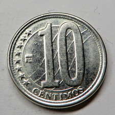 Venezuela 10 Centimos 2007 Nickel Plated Steel Y#89 UNC