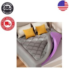 5 Inch Dual Layer Gel Memory Foam Mattress Topper Twin XL - Plush Comfort Gray