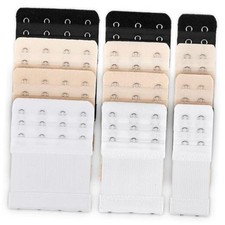 Bra Extenders 2 Hook / 3 Hook / 4 Hook, Bra Strap Black, White, Nude, Beige
