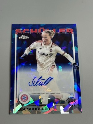 Lea Schuller 2024-25 Chrome Women s UEFA CL Sapphire Auto AV-LS Bayern Munich