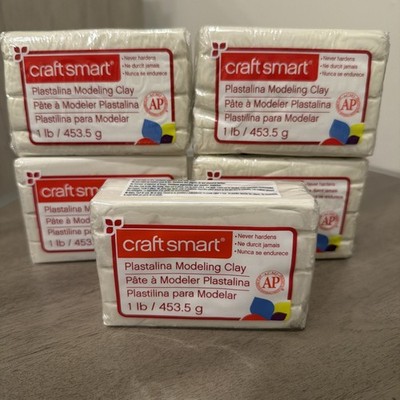 Craft Smart Plastalina Modeling Clay 5 Lb - White Blanc