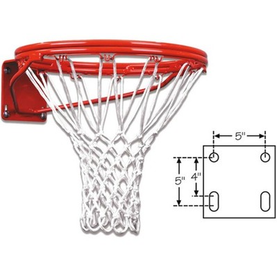First Team FT170D Heavy Duty Double Rim Fixed Basketball Goal - New