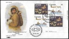 🍁Canada  #772/771  LRpb       INUIT TRAVEL     Fine Used  1978  First Day Cover