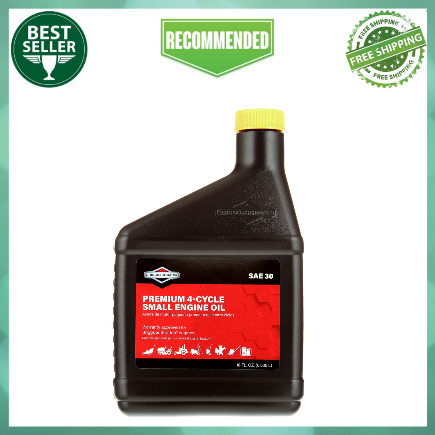 Briggs & Stratton 100005 SAE 30W 4-Cycle Engine Oil, 18 oz. Bottle