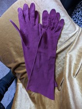 Vintage Plum Gloves 3/4 Length Women's Size Small