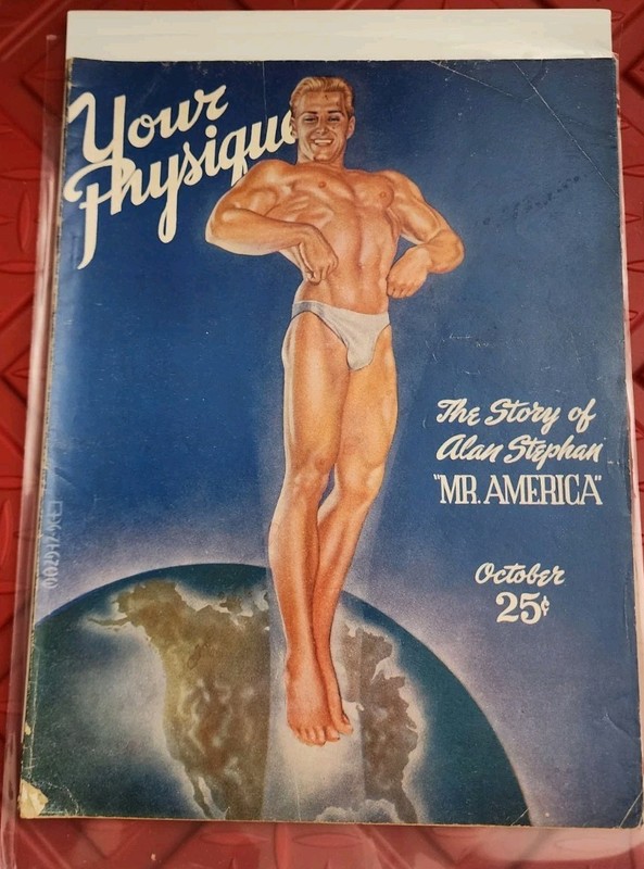 Vintage October 1946 issue of Your Physique magazine featuring Alan Stephan