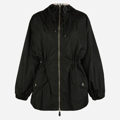 Burberry Nylon Kapuzenjacke leer 6S schwarz 150258452