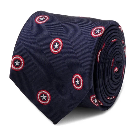 Corbata para hombre Marvel Capitán América azul marino Foto 3 de 4