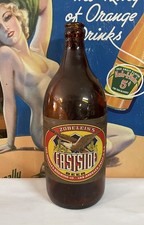 1940's BEER bottle 32 oz EASTSIDE BREWING ale cone flat top label LOS ANGELES CA