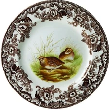 Spode Woodland Quail 7 3/4" Salad Plates #S3422-Set of 4 (Two Sets Available)