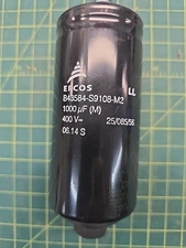 Lot of 2 EPCOS 1000uf 400 V Capacitors  B43584-S9108-M2