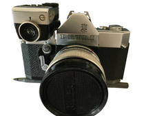 Petri film camera non working with light meter flasher leather case