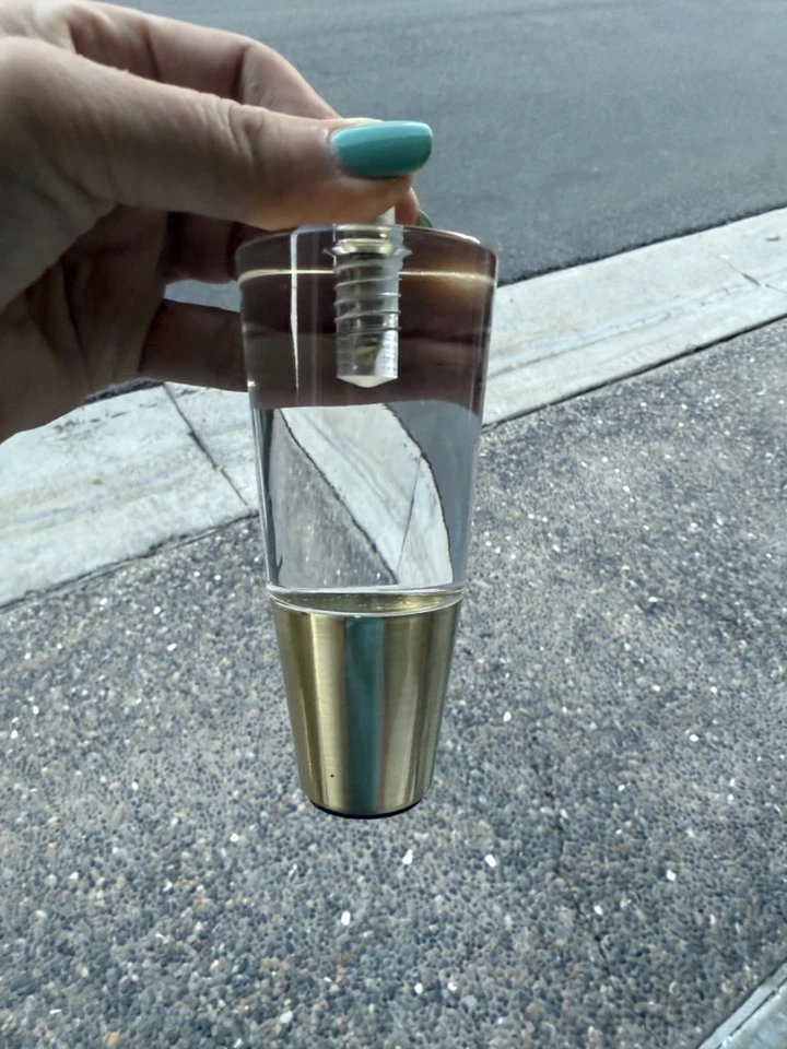 Juego de 4 (4 pulgadas) patas de acrílico estilo cónico transparente para muebles - NUEVO Foto 2 de 2